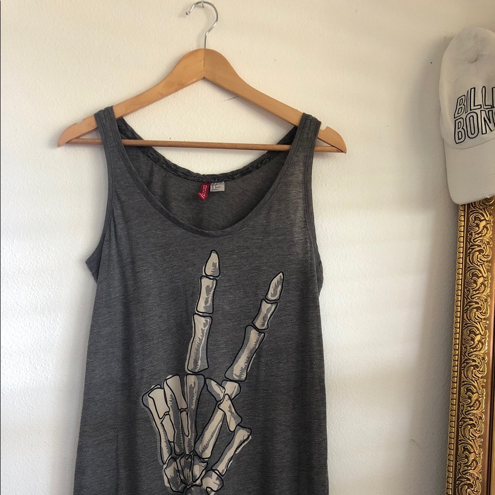 Peace skeleton tank top